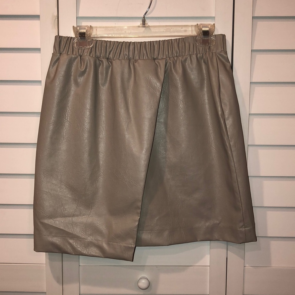 Topshop light grey / taupe classic skirt